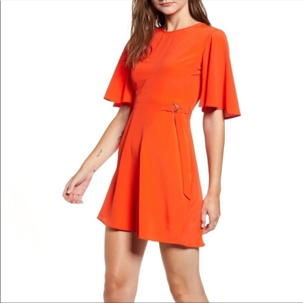 Topshop cutout mini dress Orange size 2